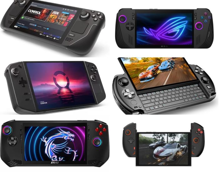 Steam Deck OLED vs ASUS ROG Ally X vs Lenovo Legion GO vs GPD Win 4 vs MSI Claw vs OneXPlayer 2 Pro